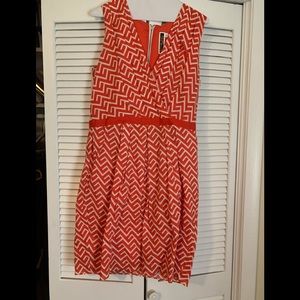 Orange and white dress